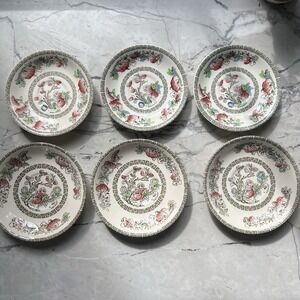 Set of 6 Johnson brothers Indian Tree dessert bread Plates 6"